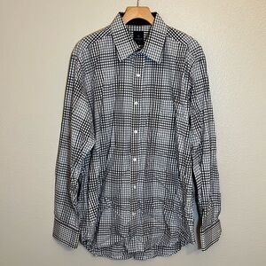 TailorByrd Button Down Plaid Cotton Dress Shirt